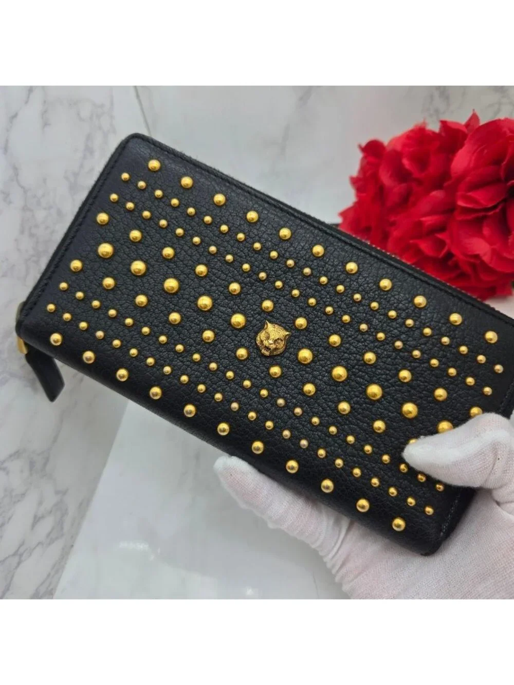 Gucci Wallet Animalier Taiga Studs - Picture 3 of 15